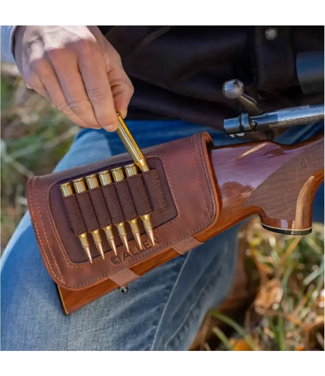 Allen Company New Castle Leather Buttstock Cartridge Carrier, Brown