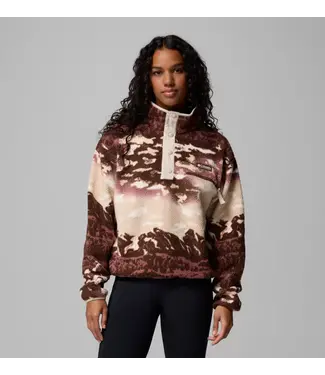 COLUMBIA SPORTSWEAR Columbia Women's Helvetia II Printed Cropped Half Snap Fleece Pullover