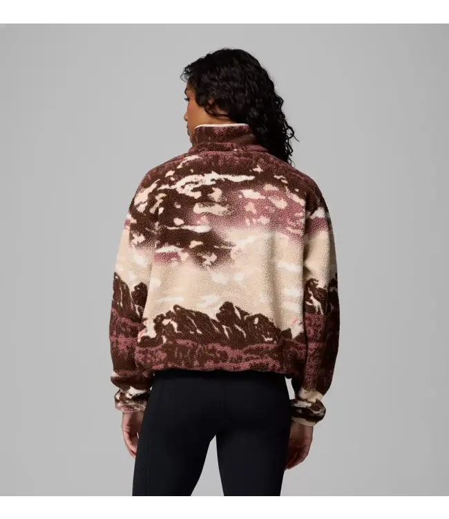Columbia Women's Helvetia II Printed Cropped Half Snap Fleece Pullover