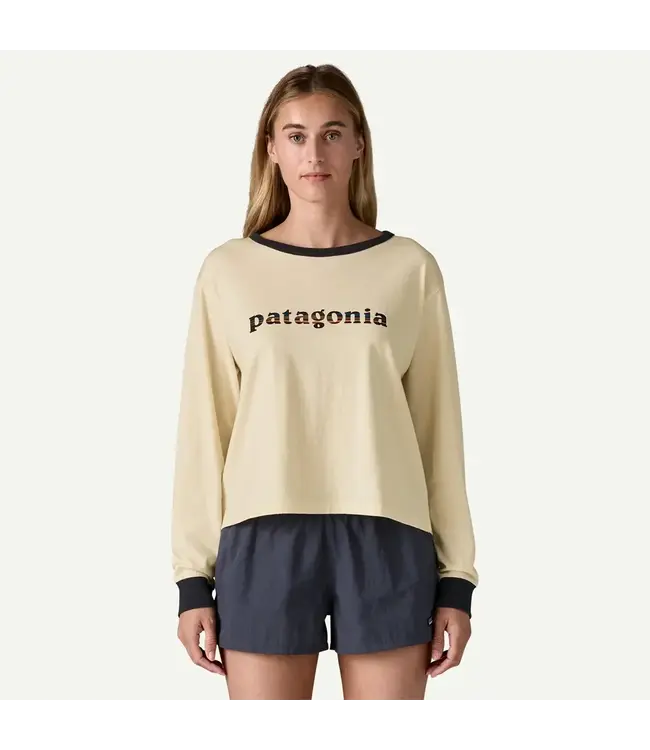 Patagonia Women's Long-Sleeved '73 Text Logo Easy-Cut Organic Shirt