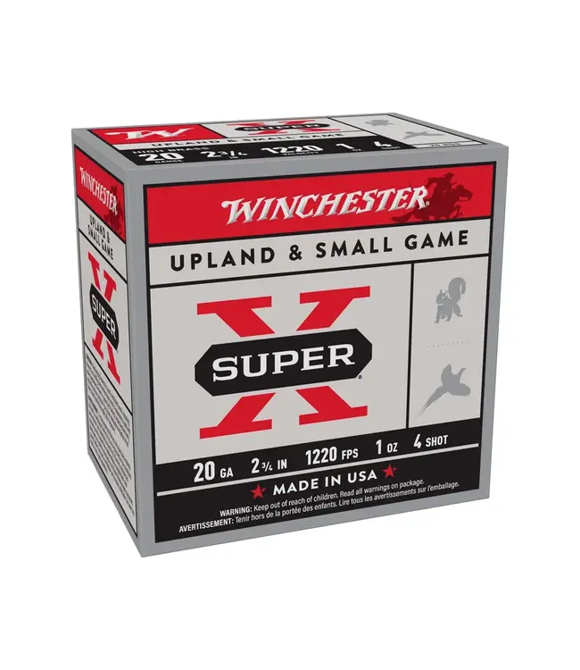 Winchester Super X Ammunition - 20 Gauge, 2.75", 1220 fps, 1oz, 4 shot
