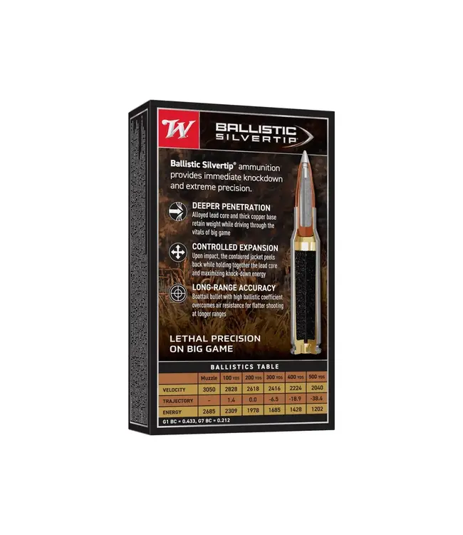 Winchester Ballistic Silvertip Ammunition - 270 Winchester, 130 Grain