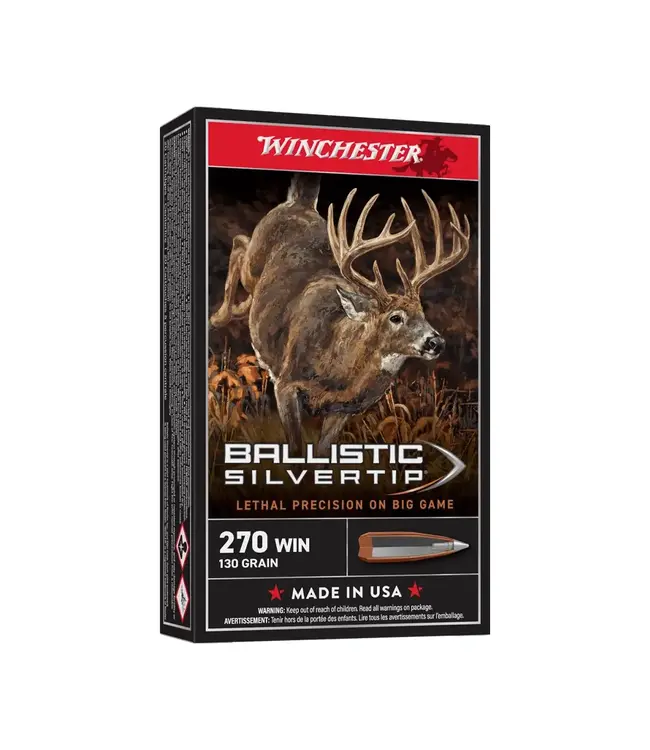 Winchester Ballistic Silvertip Ammunition - 270 Winchester, 130 Grain