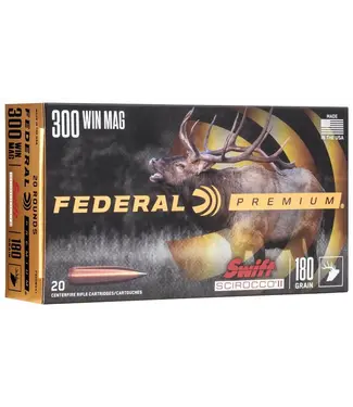 FEDERAL AMMO Federal Swift Scirocco II Ammunition- 300 Win Mag, 180 Grain, Swift Scirocco, 2960 fps