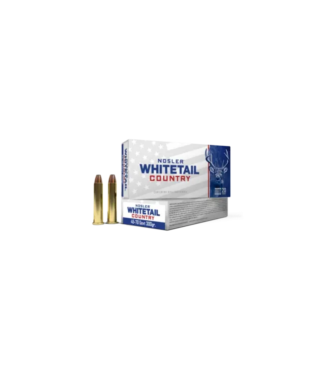 Nosler 45-70 Government 300gr Straight-Wall Whitetail Country Ammunition