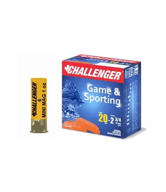 Challenger Game & Sporting Ammunition - 20 GA, 2.75", 1 oz, #4 Lead Shot