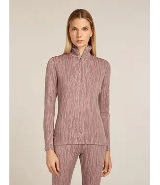 ICEBREAKER Icebreaker Women's Merino 260 Tech Vertex Long Sleeve Half Zip Thermal Top Delta Lines