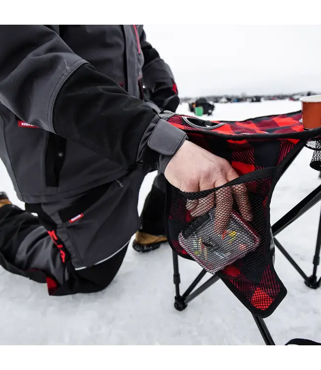 Eskimo Plaid XL Tripod Stool