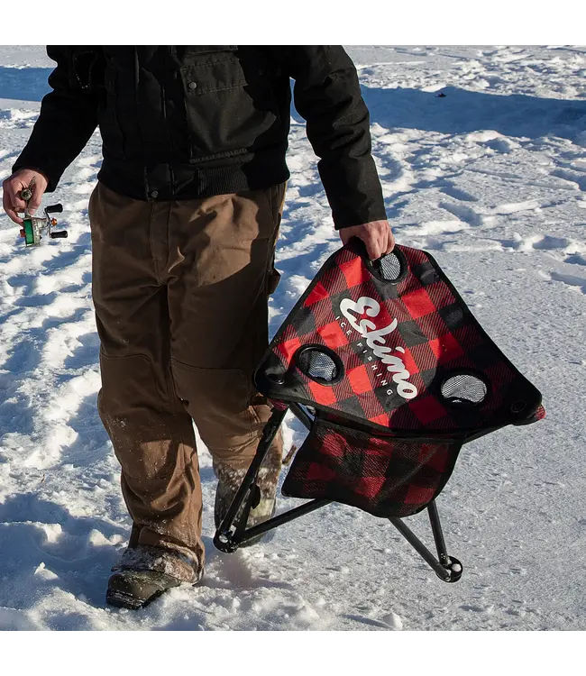 Eskimo Plaid XL Tripod Stool