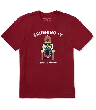 LIFE IS GOOD Life Is Good Men's Crushing It Nutcracker Short Sleeve Crusher Tee