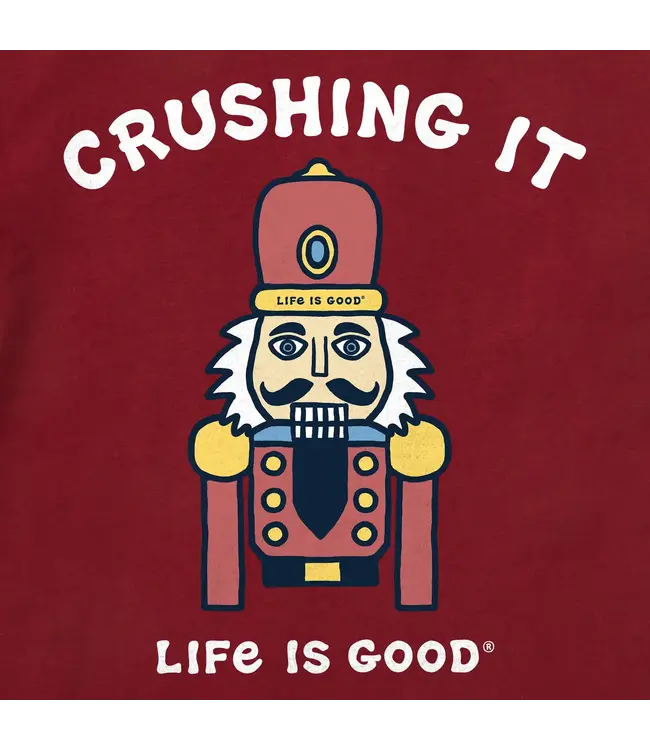 Life Is Good Men's Crushing It Nutcracker Short Sleeve Crusher Tee