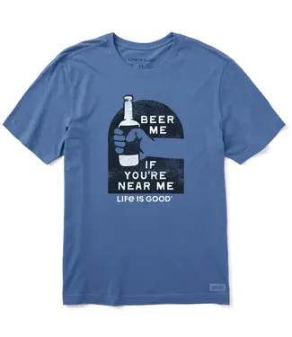 LIFE IS GOOD Life Is Good Men's Beer Me if You're Near Me Short Sleeve Tee