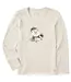 Life Is Good Women's Snowman w Red Wine Long Sleeve Crusher Vee