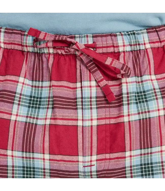Life Is Good Men's Adirondack Red Holiday Plaid Classic Sleep Pant