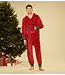 Hatley Adult Trees on Red Hooded Fleece Jumpsuit