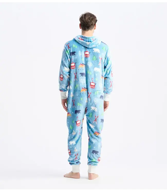 Hatley Adult Vintage Ski Hooded Fleece Jumpsuit