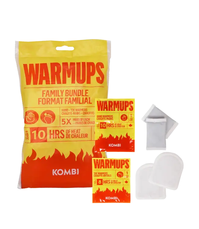Kombi Pack of Hand + Toe Warmers - Five Pairs