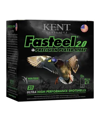 KENT CARTRIDGE Kent Fasteel 2.0 Ammunition - 12 GA, 2-3/4", 1-1/16 oz, 1550 FPS, #2
