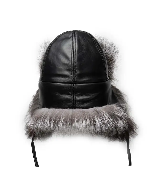 Crown Cap Silver Fox Aviator Hat