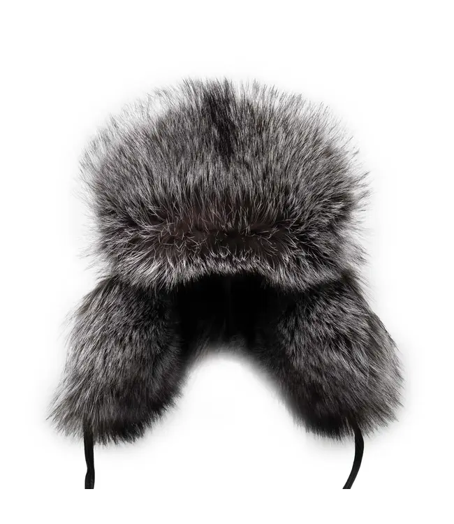 Crown Cap Silver Fox Aviator Hat