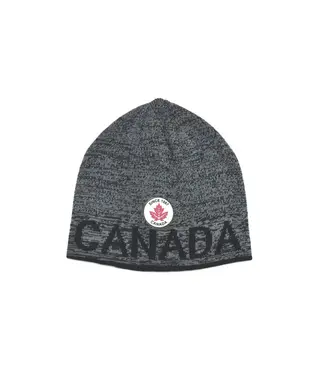 CROWN CAP Crown Cap Knit Beanie with Canada Patch CROWN CAP Crown Cap Knit Beanie with Canada Patch