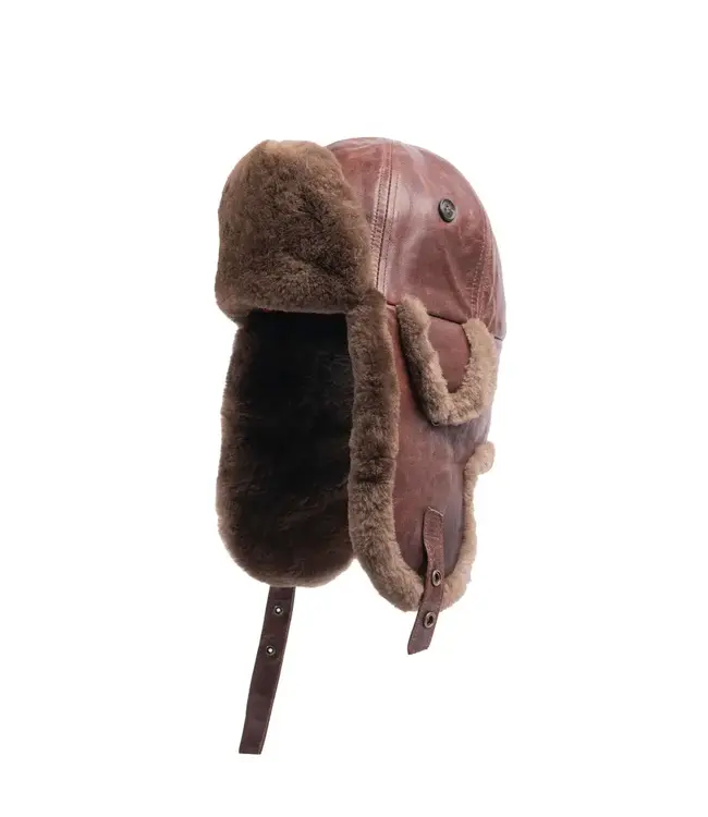 Crown Cap Sheared Beaver Aviator Hat