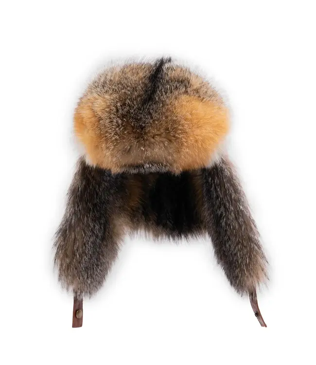 Crown Cap Grey Fox Aviator Hat