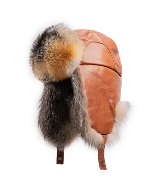 CROWN CAP Crown Cap Grey Fox Aviator Hat CROWN CAP Crown Cap Grey Fox Aviator Hat