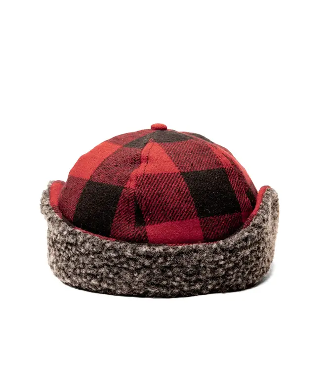 Crown Cap Wool Blend Buffalo Check Cap