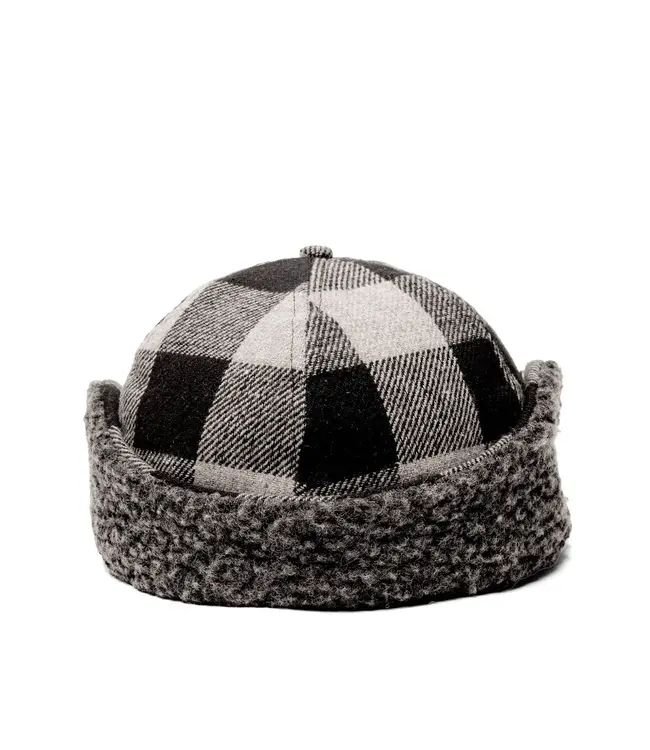 Crown Cap Wool Blend Buffalo Check Cap