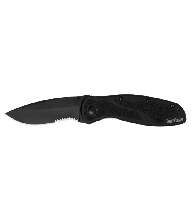 Kershaw Blur Glassbreaker Serrated Knife - Black