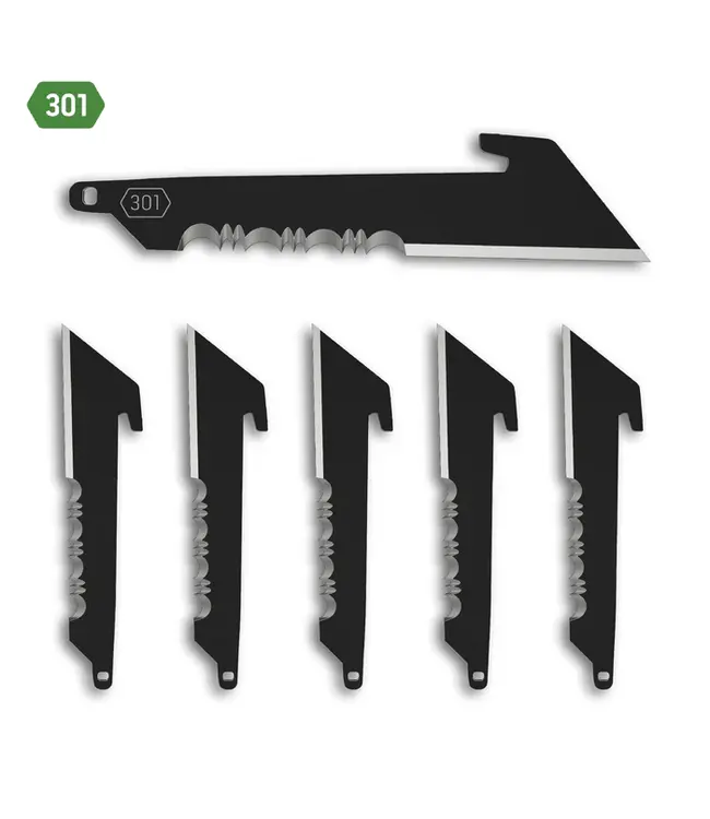 Outdoor Edge 3" 50% Serrated Utility Blades - 6 Pack