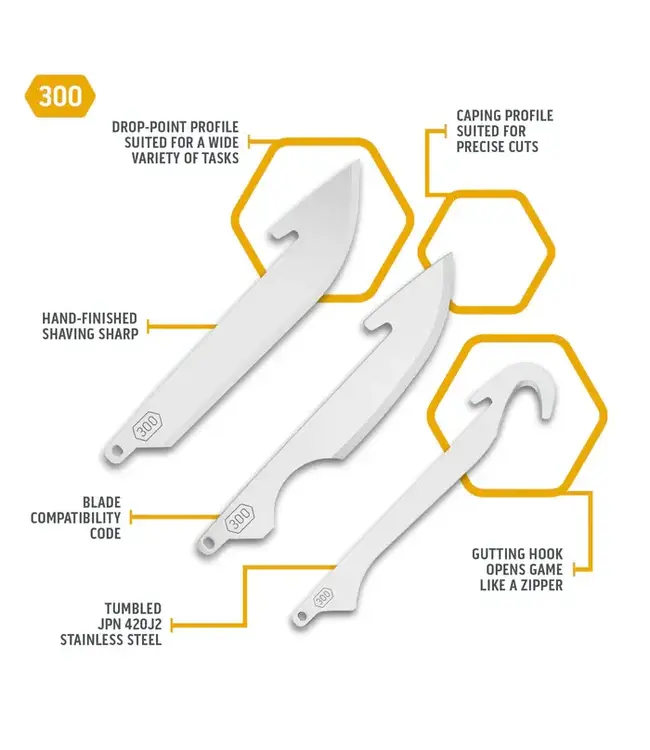 Outdoor Edge 3.0" Combo Blade Pack - 6 Pack