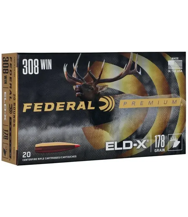 Federal ELD-X Ammunition - 308 Win, 178 Grain, ELD-X, 2610 fps