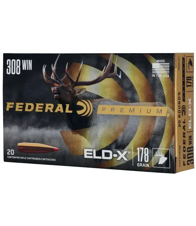 Federal ELD-X Ammunition - 308 Win, 178 Grain, ELD-X, 2610 fps