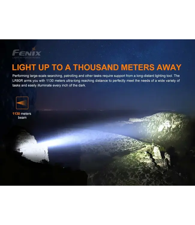 Fenix LR80R Flashlight - 18000 Lumen Spotlight