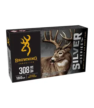BROWNING Browning Silver Series  Ammo - 308 Winchester, 180 Grain BROWNING Browning Silver Series  Ammo - 308 Winchester, 180 Grain