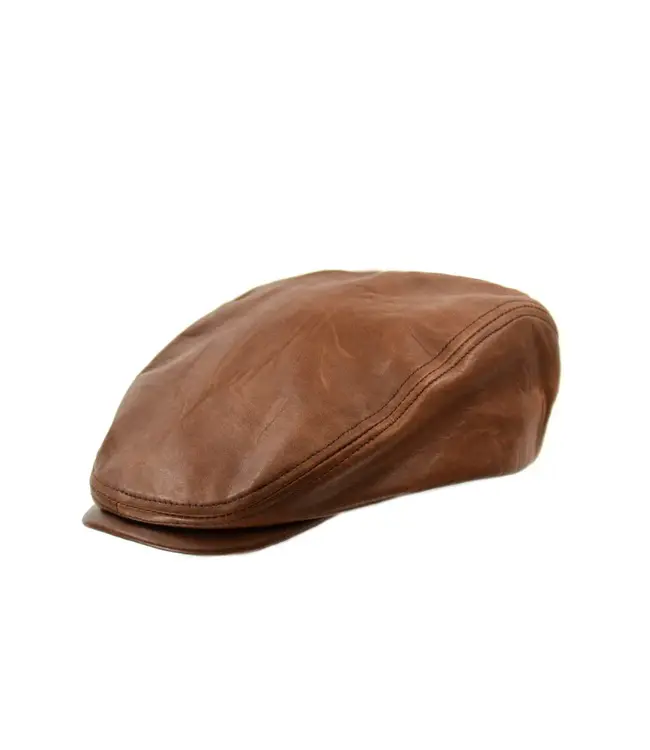 Crown Cap Leather Ivy Cap - Brown