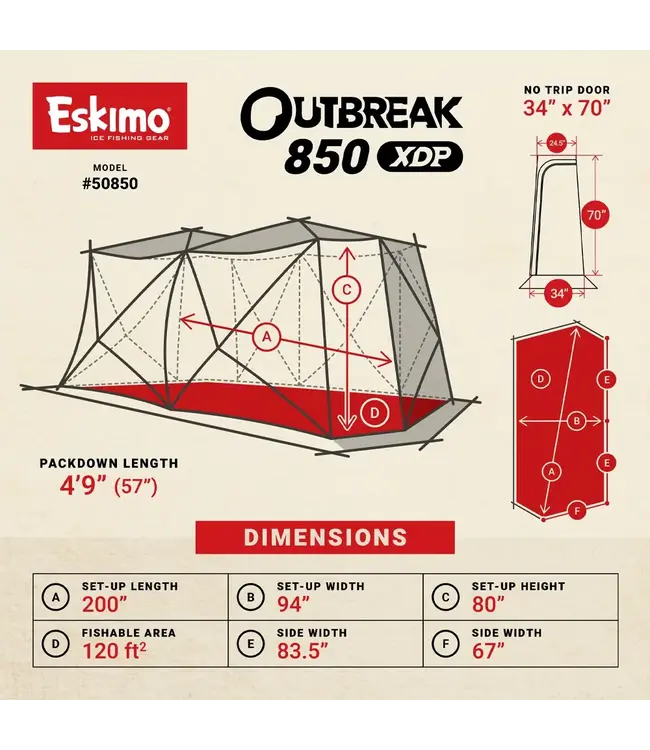 Eskimo Outbreak 850XDP Hut