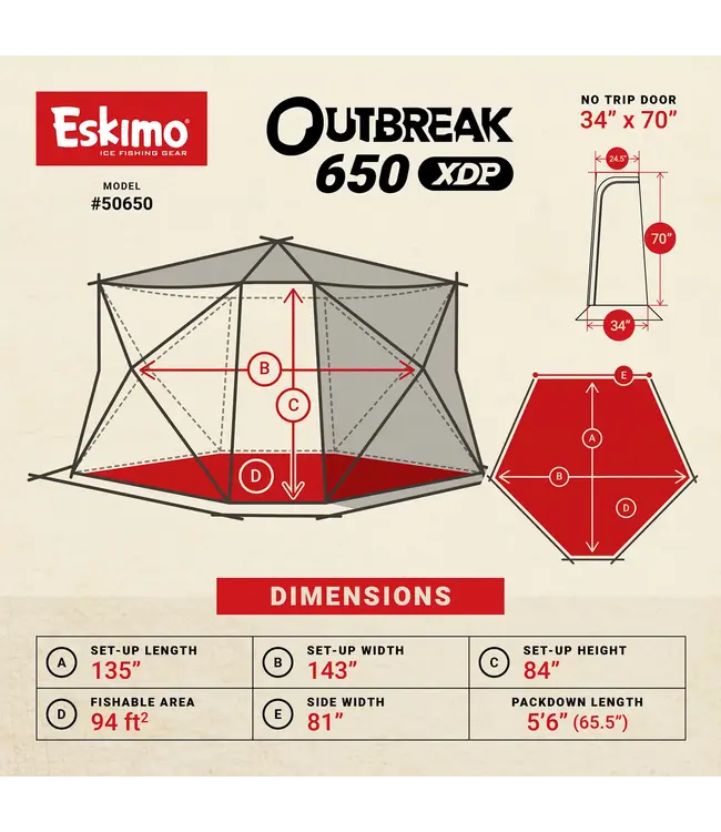 Eskimo Outbreak 650XDP Hut