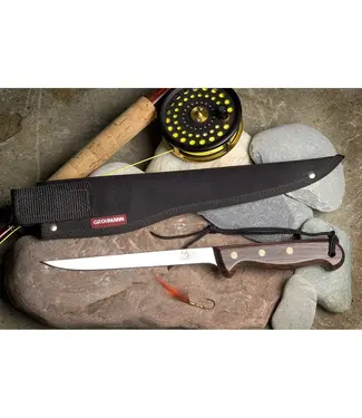 Grohman Regular Line Fillet Knife & Cordura Sheath - 7"