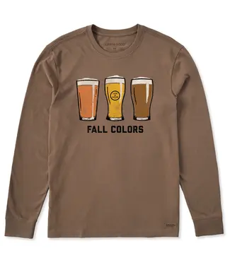 LIFE IS GOOD Life Is Good Men's Fall Colors Beer Long Sleeve Crusher Tee