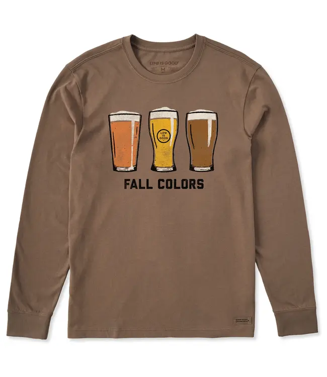 Life Is Good Men's Fall Colors Beer Long Sleeve Crusher Tee