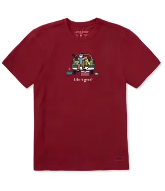 LIFE IS GOOD Life Is Good Men's Tailgate Football Short Sleeve Crusher Tee