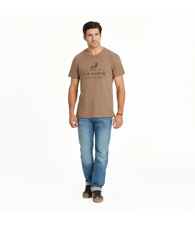 Life Is Good Men's Art of Optimism Buck Slub Slim Fit Tee