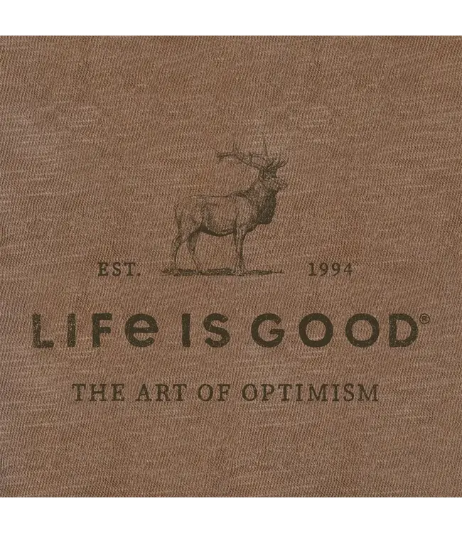 Life Is Good Men's Art of Optimism Buck Slub Slim Fit Tee