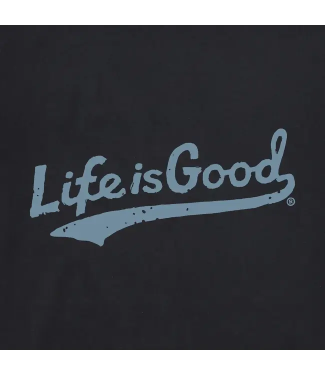 Life Is Good Women's Tonal LIG Ballyard Script Good Vibes Fleece Crew Sweatshirt