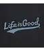 Life Is Good Women's Tonal LIG Ballyard Script Good Vibes Fleece Crew Sweatshirt