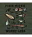 Life Is Good Men's Vintage Fish More Worry Less Short Sleeve Sun Crusher Tee