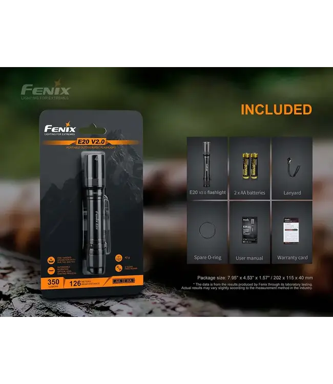 Fenix E20 V2.0 AA Flashlight
